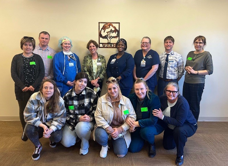Polish nursing students (in green name tags) and WellSpan Surgery & Rehabilitation Hospital team members learned from each other during a recent visit.