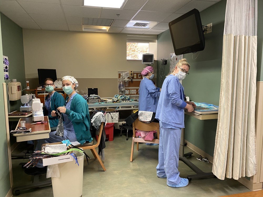 Heart care team puts their hearts into mask production WellSpan Health