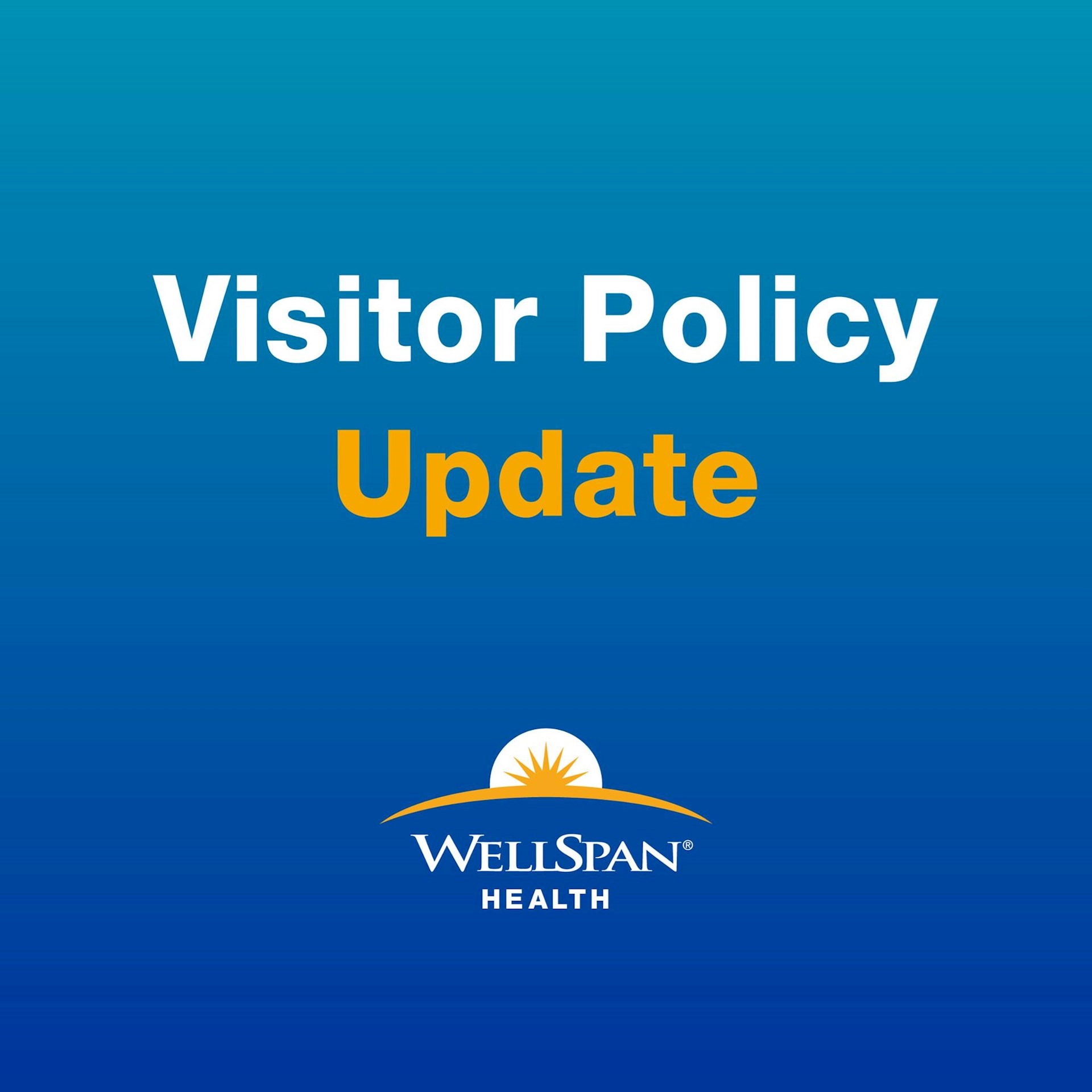 Effective Monday, February 7, 2022, due to decreasing hospitalizations of COVID-19 across central Pennsylvania, patients at WellSpan hospitals, including COVID-19 positive patients, are allowed one visitor or support person at a time. Up to two designated visitors are permitted per the patient’s length of stay.