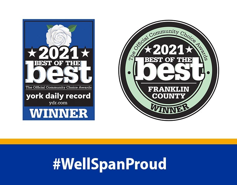 WellSpan Health earns numerous local Best of the Best Awards 2021 for healthcare and employer resources 