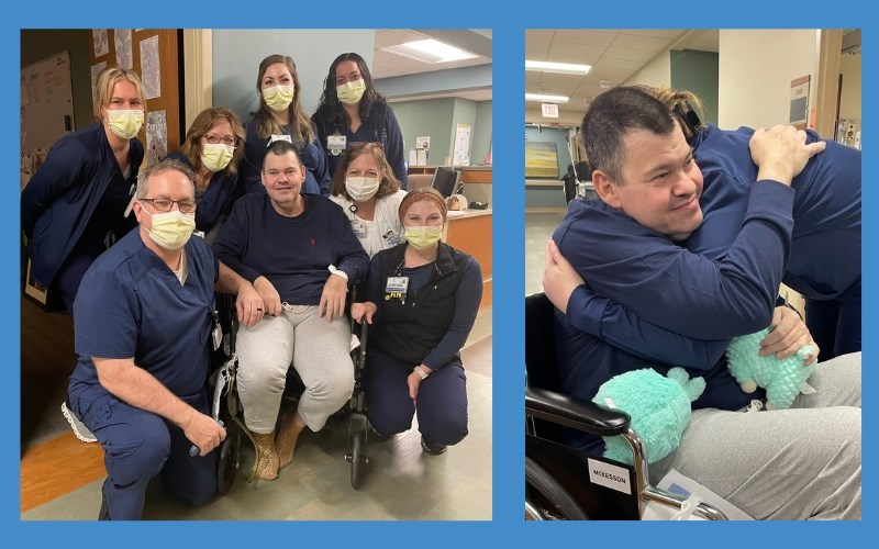 WellSpan BrightSpot Drawing and dancing with Chambersburg patient