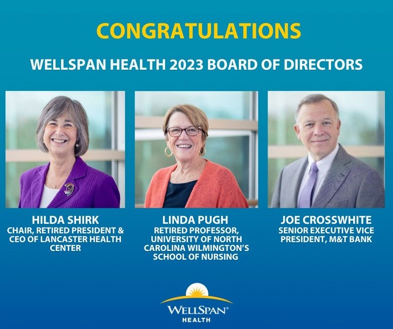 WellSpan Health announces changes to the 2023 Board of Directors