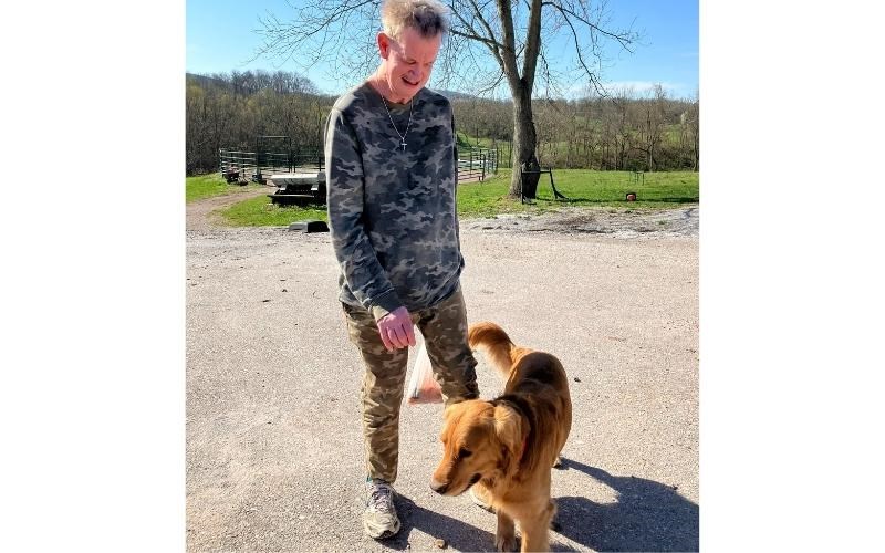 Mike also got to pet and visit some dogs during the visit to the Central Pa. Horse Rescue.