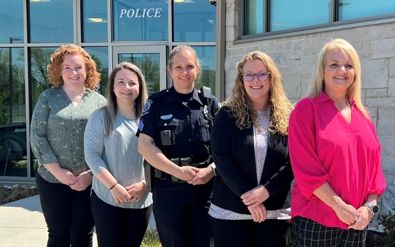 WellSpan crisis responders with Spring Garden Township Police Sgt. Alisha Graybill (center), who has worked with the responders and says their support is invaluable.