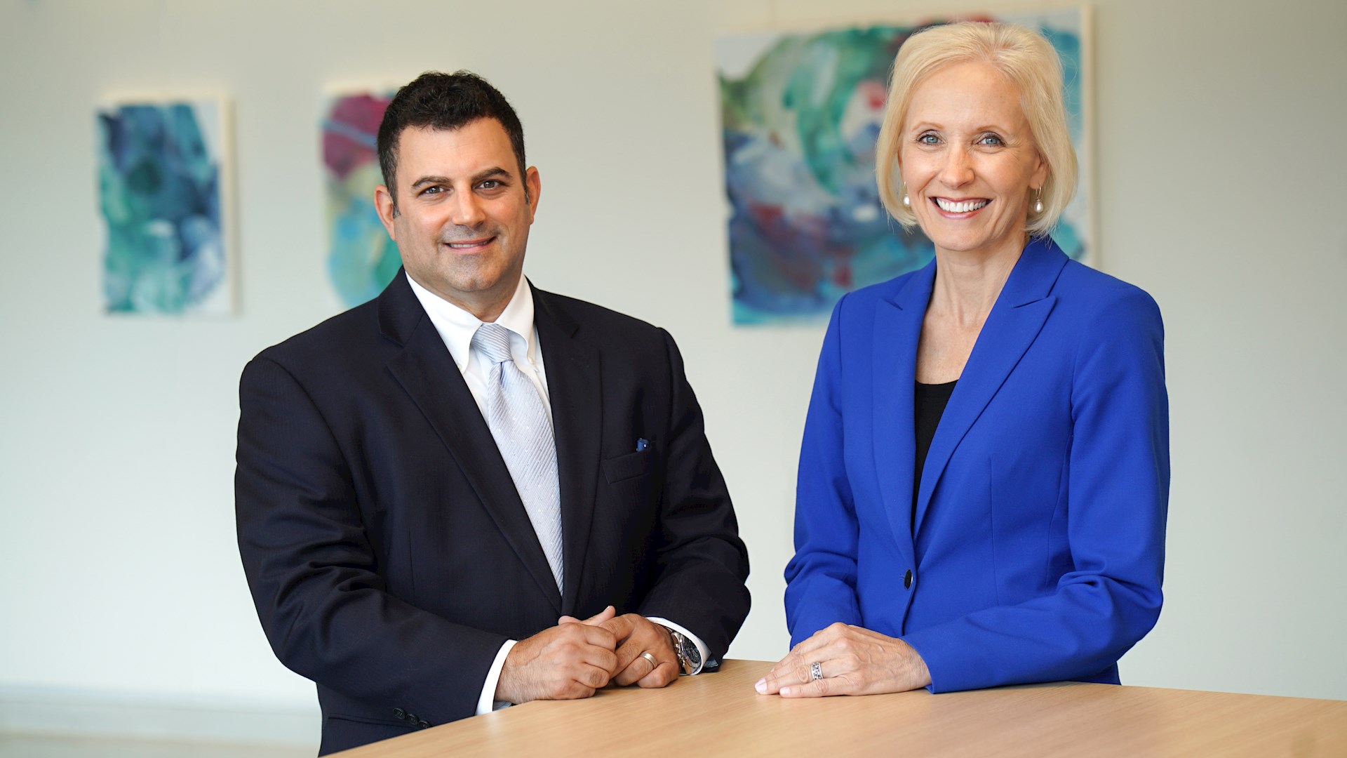 WellSpan President and CEO Roxanna Gapstur, Ph.D., R.N and Capital Blue Cross President and CEO Todd Shamash


*This photo was taken prior to current masking guidelines*